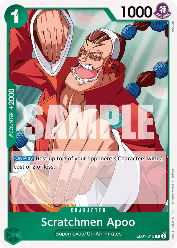 Scratchmen Apoo EB01-015 – One Piece Card Game Character