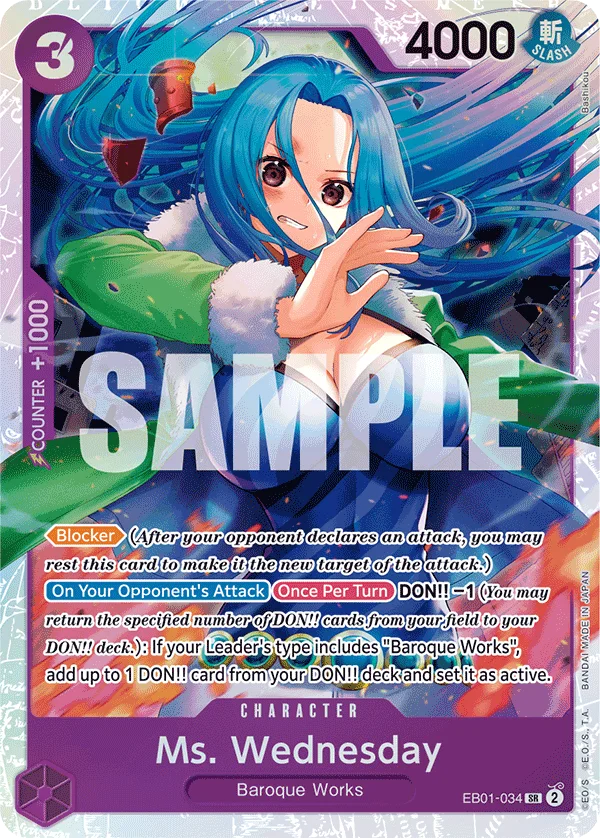 Ms. Wednesday EB01-034 – One Piece Card Game Character