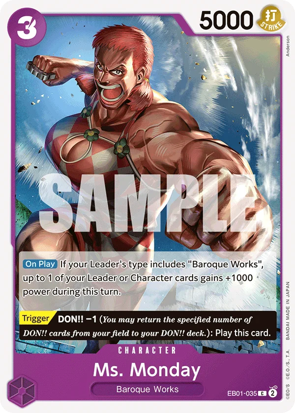 Ms. Monday EB01-035 – One Piece Card Game Character