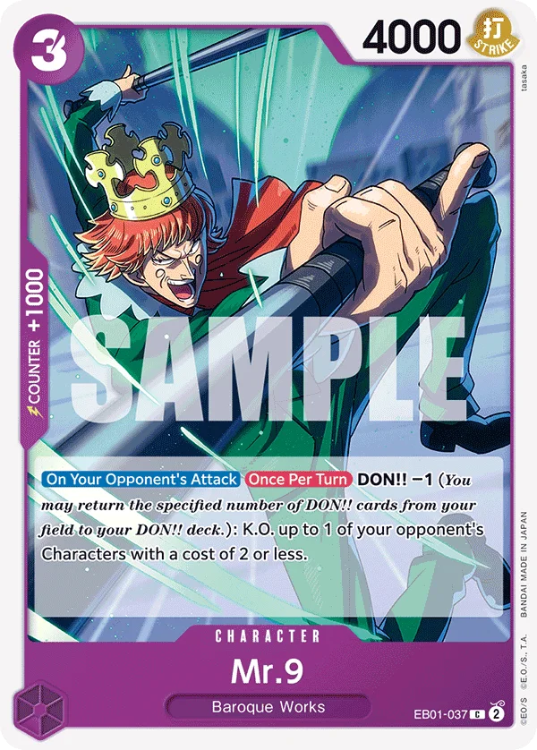 Mr. 9 EB01-037 – One Piece Card Game Character
