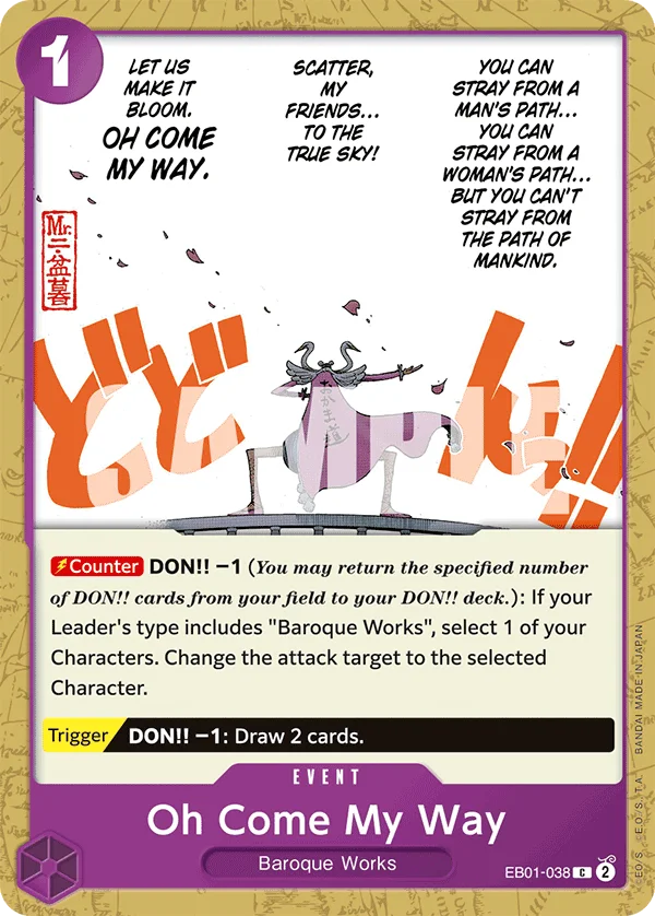 Oh Come My Way EB01-038 – One Piece Card Game Event