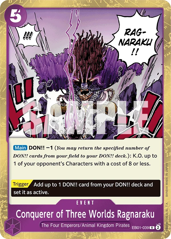 Conquerer of Three Worlds Ragnaraku EB01-039 – One Piece Card Game Event