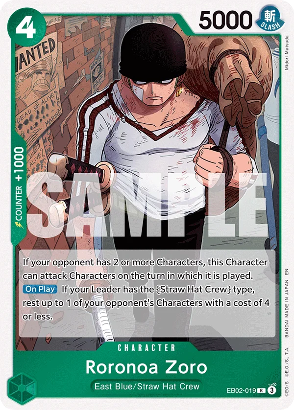 Roronoa Zoro EB02-019 – One Piece Card Game Character