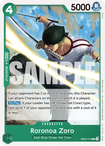 Roronoa Zoro EB02-019 (Alternate art)