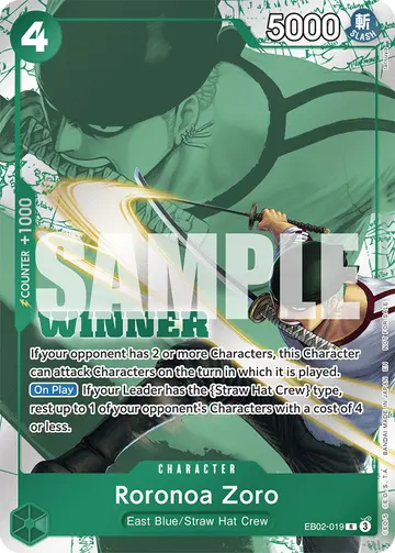 Roronoa Zoro EB02-019 (Alternate art)
