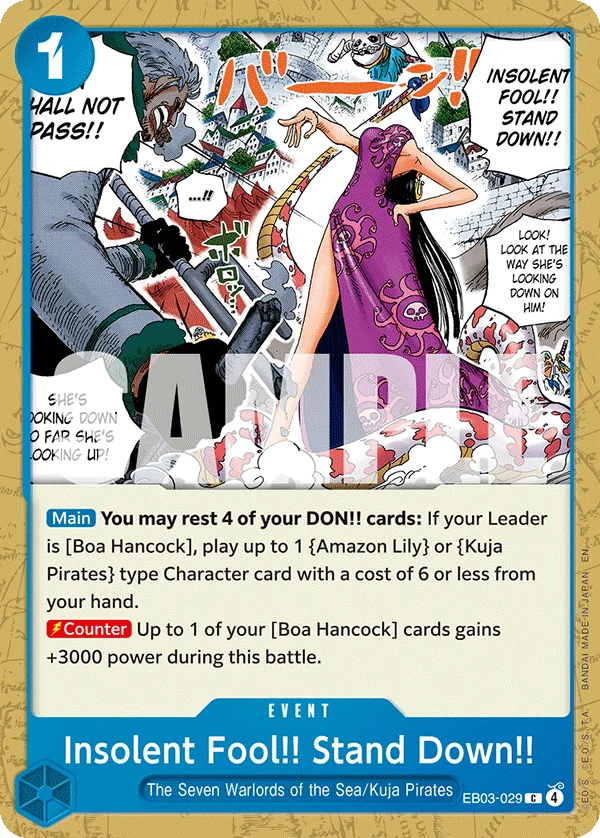 Insolent Fool!! Stand Down!! EB03-029 – One Piece Card Game Event