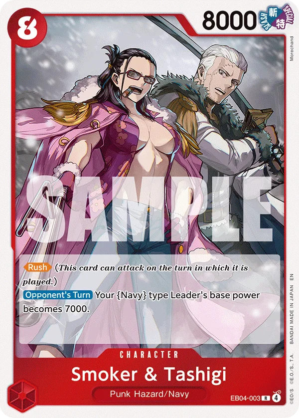 Smoker & Tashigi EB04-003 – One Piece Card Game Character