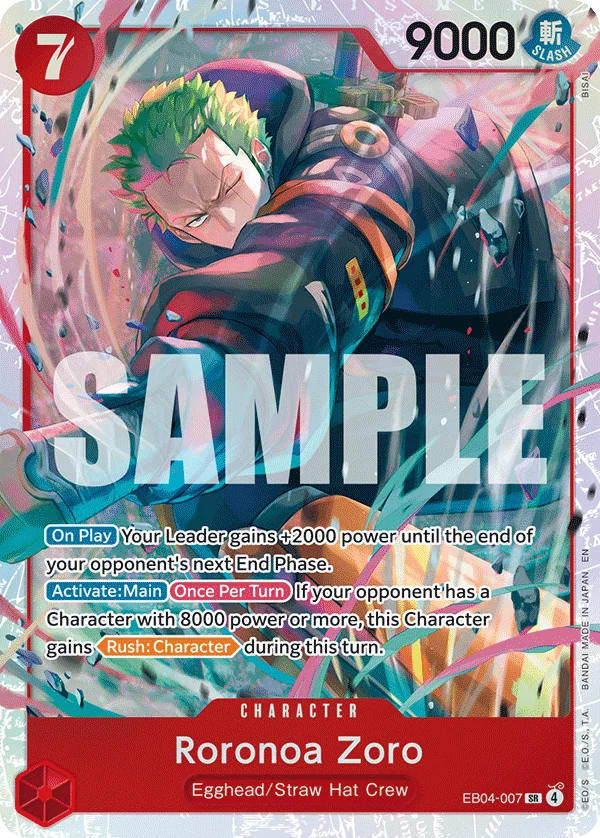 Roronoa Zoro EB04-007 – One Piece Card Game Character