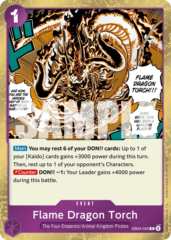 Flame Dragon Torch EB04-040 – One Piece Card Game Event