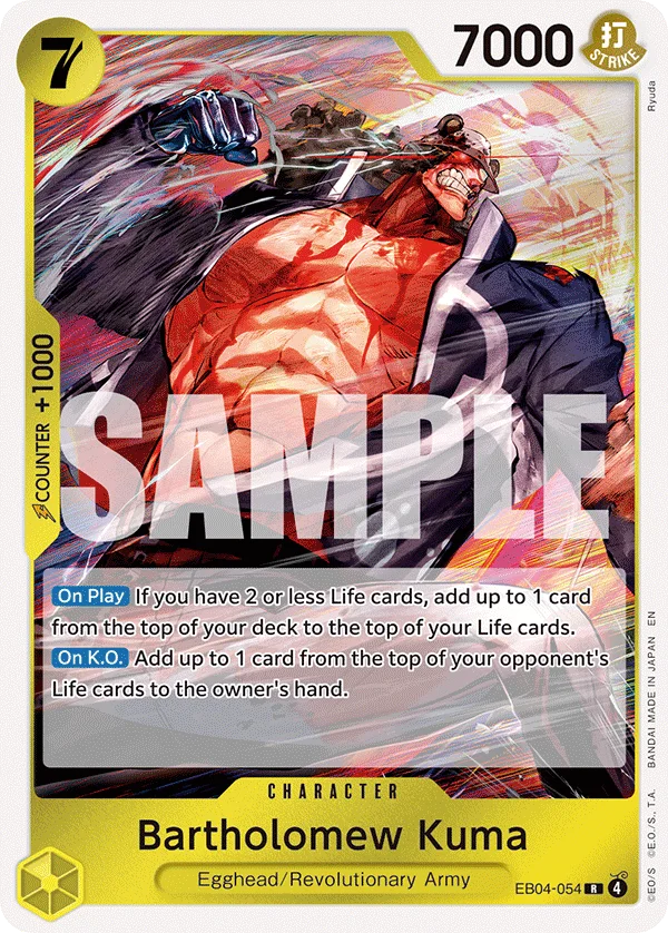 Bartholomew Kuma EB04-054 – One Piece Card Game Character