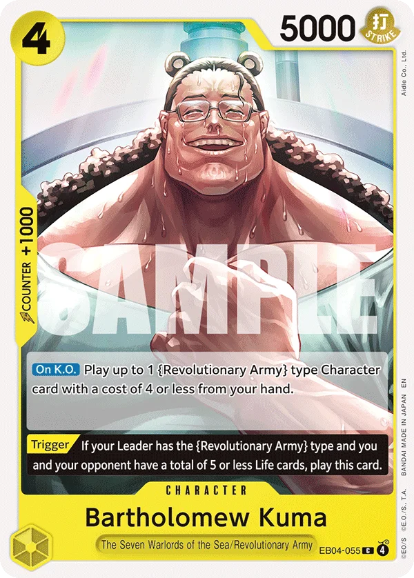 Bartholomew Kuma EB04-055 – One Piece Card Game Character
