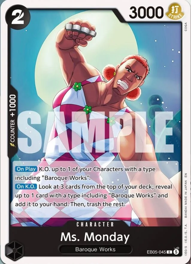 Ms. Monday EB05-045 – One Piece Card Game Character