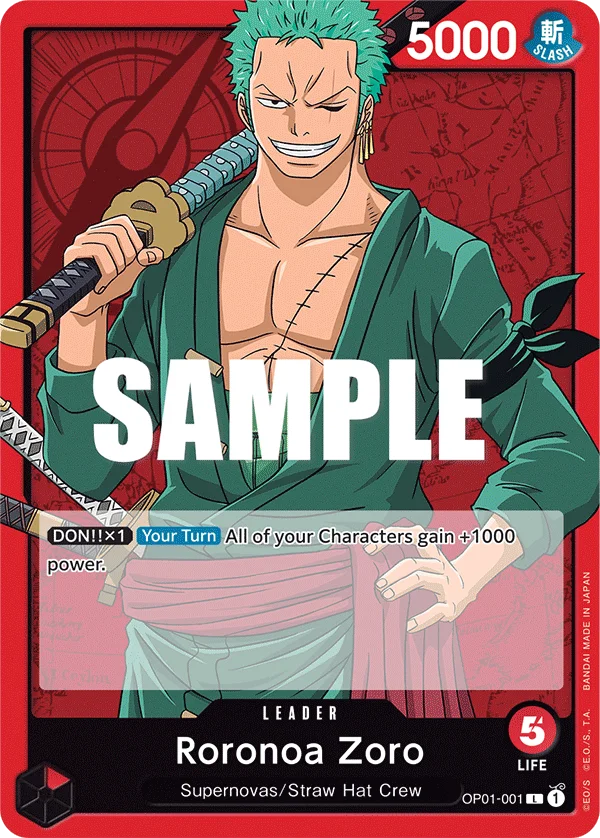 Roronoa Zoro OP01-001 – One Piece Card Game Leader