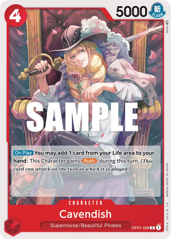 Cavendish OP01-008 – One Piece Card Game Character