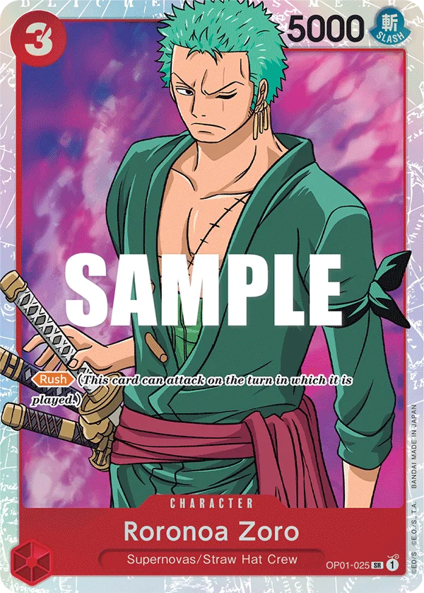 Roronoa Zoro OP01-025 – One Piece Card Game Character