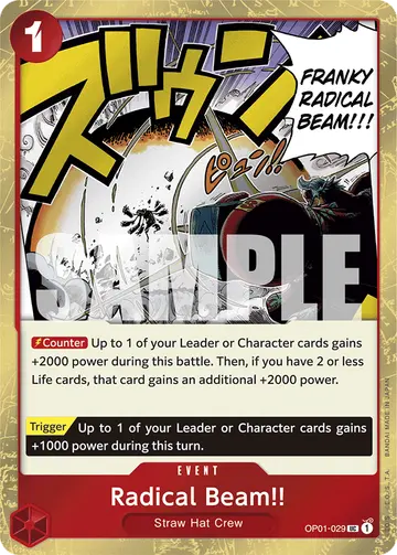 Radical Beam!! OP01-029 (Alternate art)