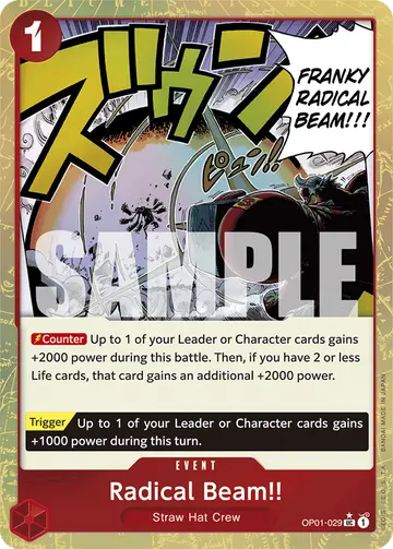 Radical Beam!! OP01-029 (Alternate art)