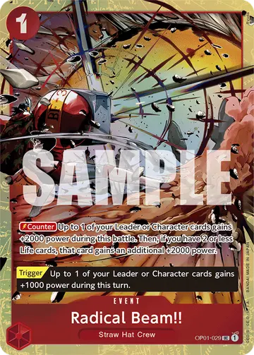 Radical Beam!! OP01-029 (Alternate art)