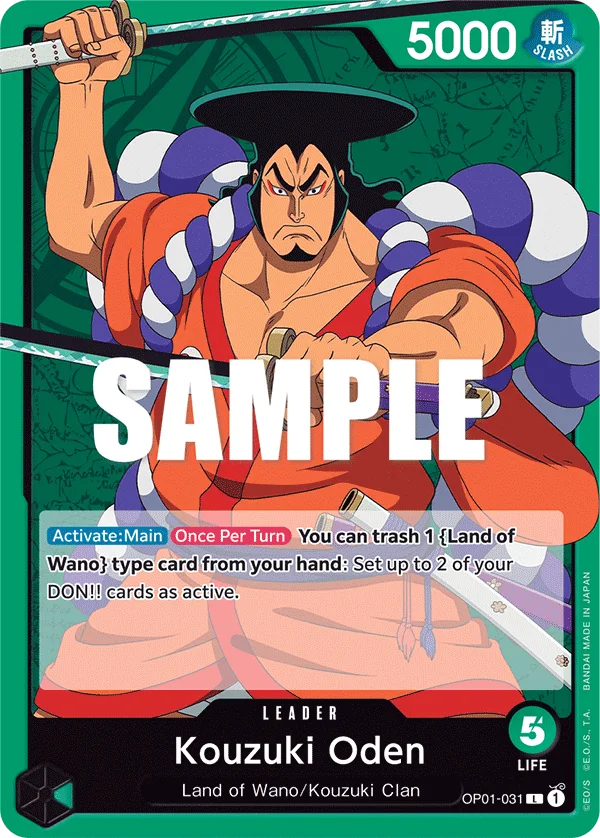 Kouzuki Oden OP01-031 – One Piece Card Game Leader