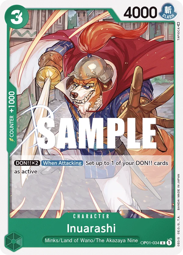 Inuarashi OP01-034 – One Piece Card Game Character