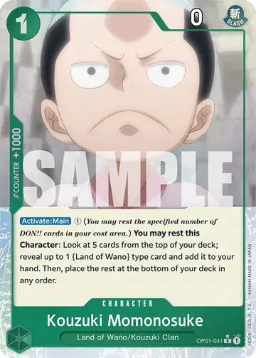 Kouzuki Momonosuke OP01-041 (Alternate art)