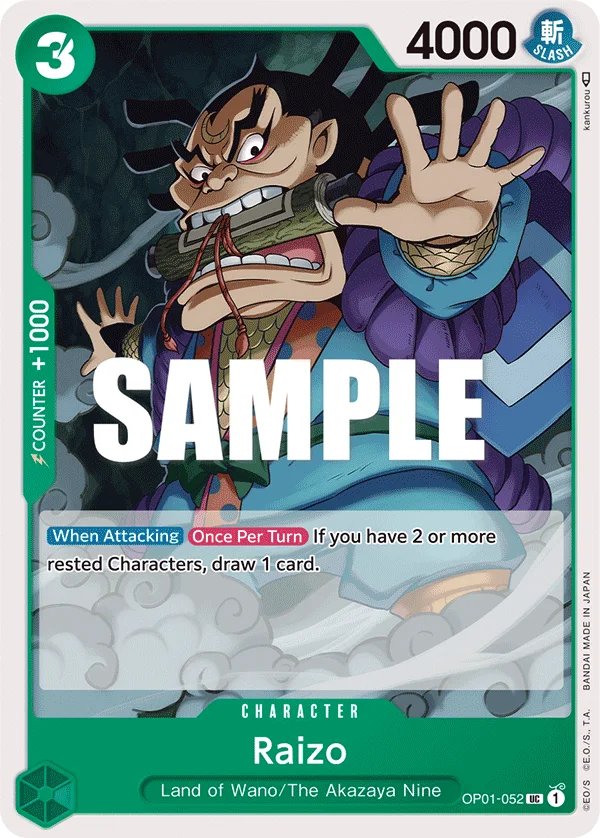 Raizo OP01-052 – One Piece Card Game Character