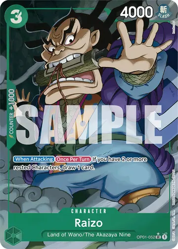 Raizo OP01-052 (Alternate art)