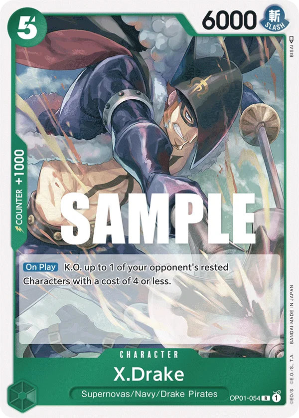 X.Drake OP01-054 – One Piece Card Game Character
