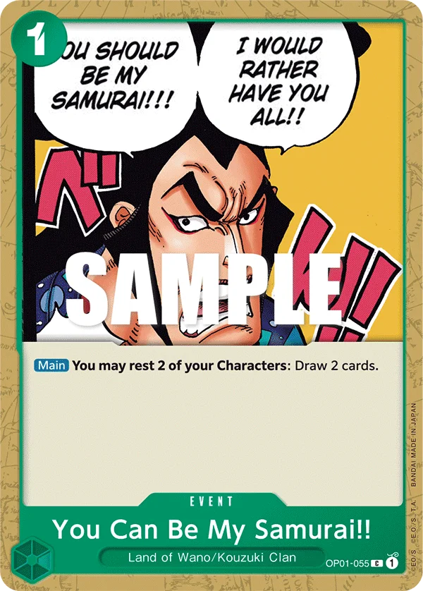 You Can Be My Samurai!! OP01-055 – One Piece Card Game Event