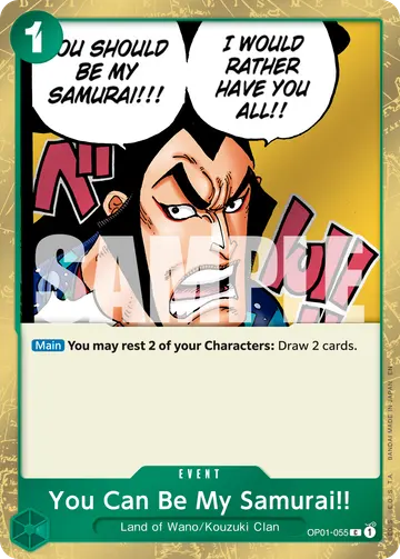 You Can Be My Samurai!! OP01-055 (Alternate art)