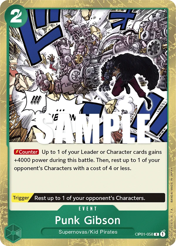 Punk Gibson OP01-058 – One Piece Card Game Event