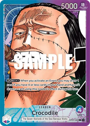 Crocodile OP01-062 (Alternate art)