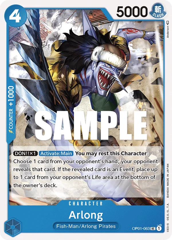 Arlong OP01-063 – One Piece Card Game Character