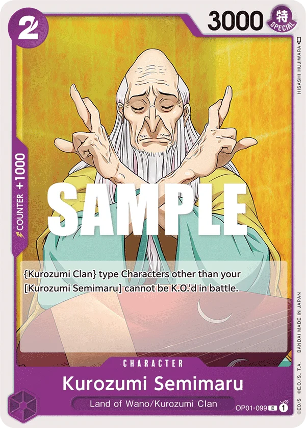 Kurozumi Semimaru OP01-099 – One Piece Card Game Character