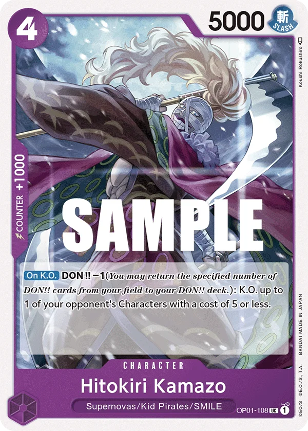 Hitokiri Kamazo OP01-108 – One Piece Card Game Character