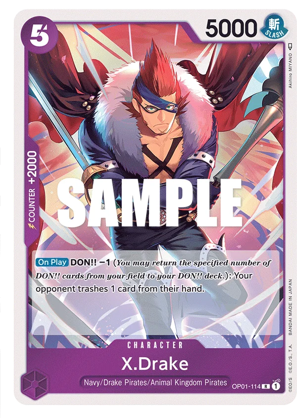 X.Drake OP01-114 – One Piece Card Game Character