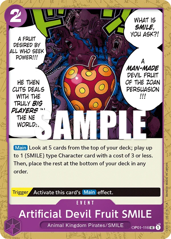 Artificial Devil Fruit SMILE OP01-116 – One Piece Card Game Event