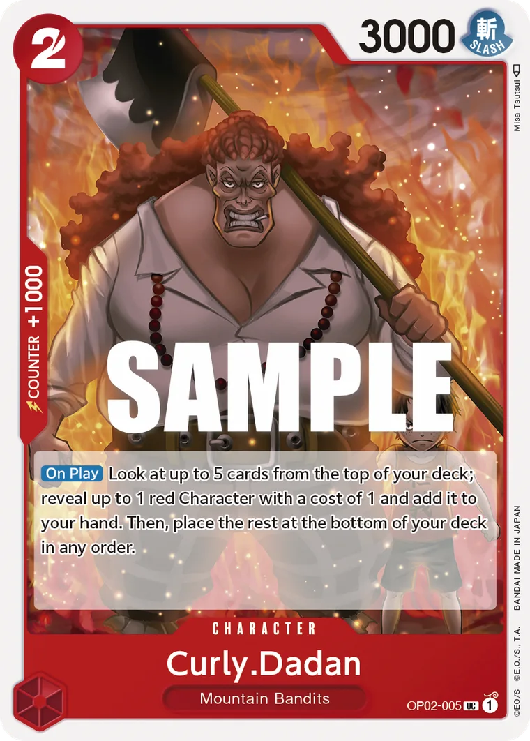 Curly.Dadan OP02-005 – One Piece Card Game Character