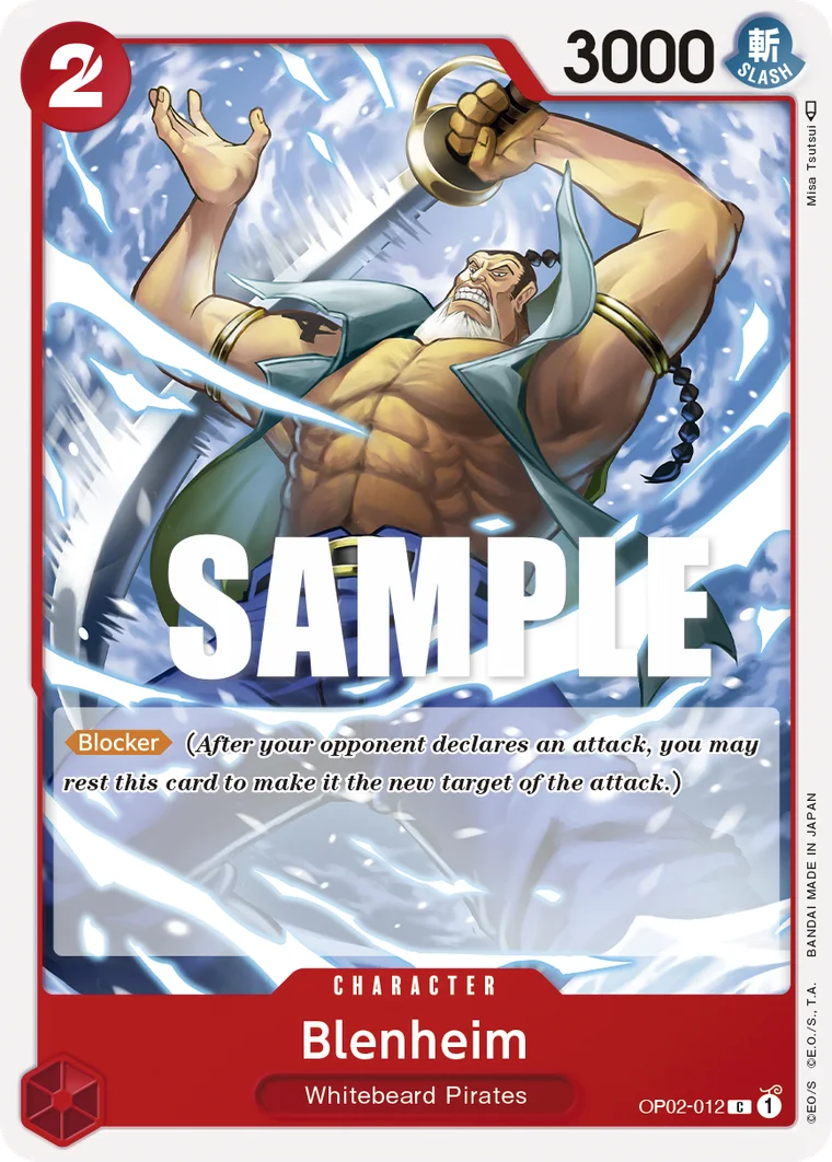 Blenheim OP02-012 – One Piece Card Game Character