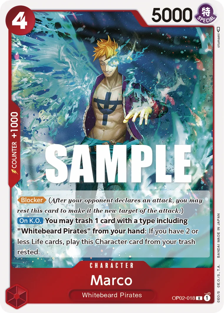 Marco OP02-018 – One Piece Card Game Character