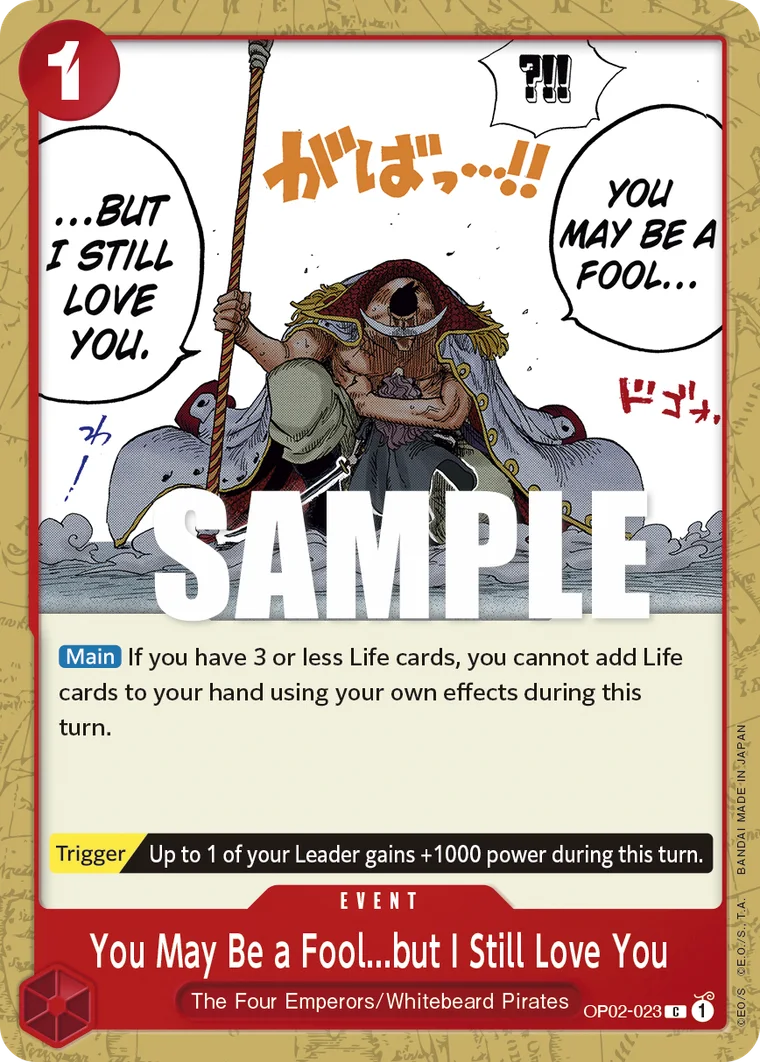 You May Be a Fool...but I Still Love You OP02-023 – One Piece Card Game Event