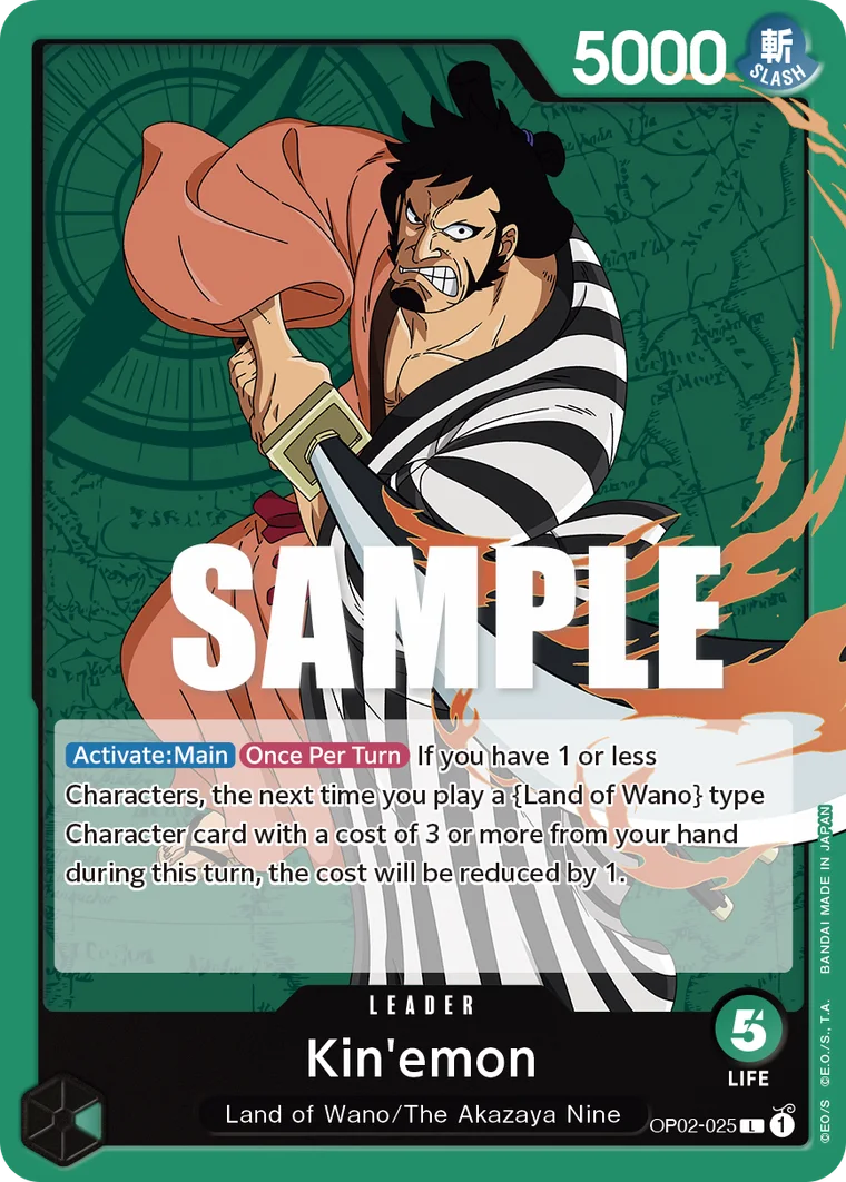 Kin'emon OP02-025 – One Piece Card Game Leader