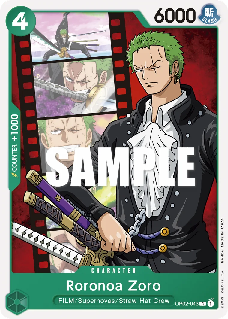 Roronoa Zoro OP02-043 – One Piece Card Game Character