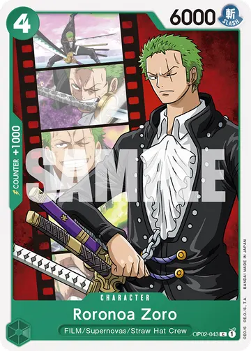 Roronoa Zoro OP02-043 (Alternate art)