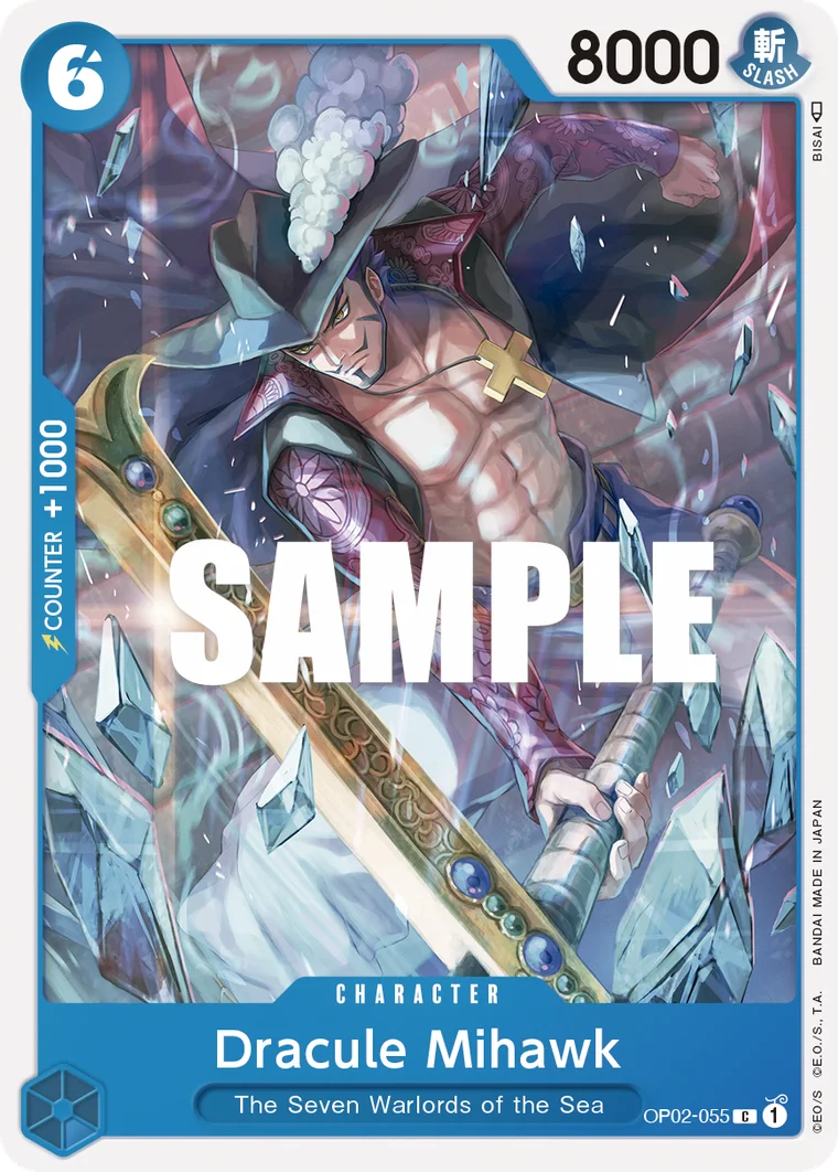 Dracule Mihawk OP02-055 – One Piece Card Game Character