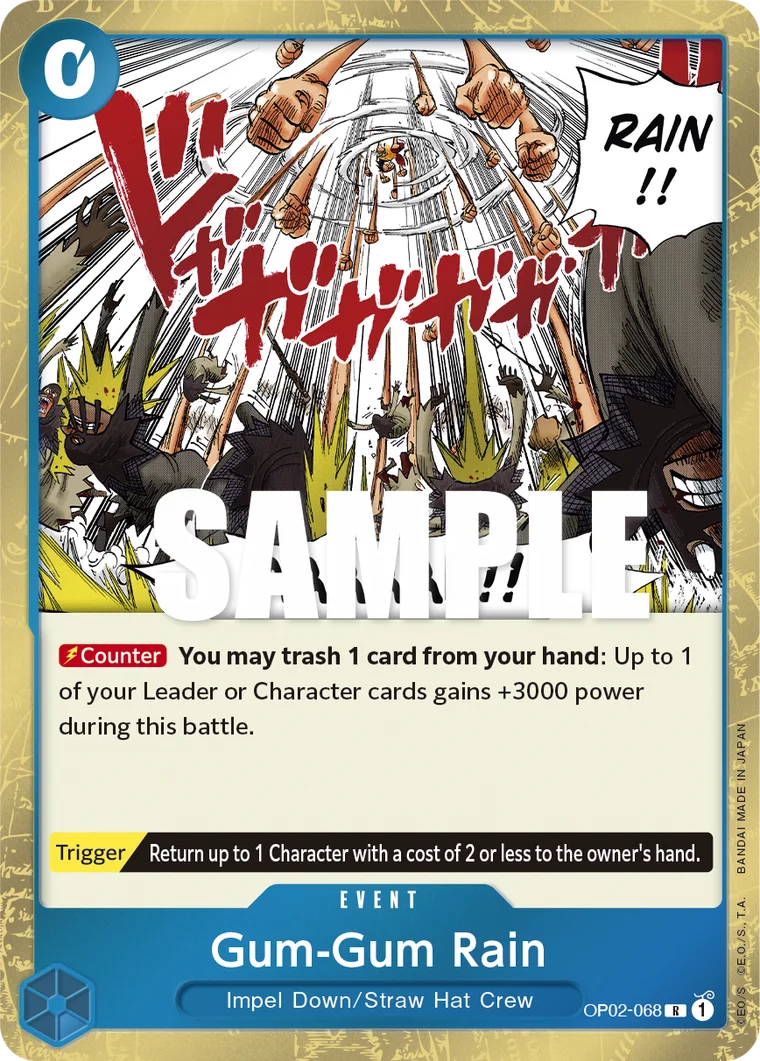 Gum-Gum Rain OP02-068 – One Piece Card Game Event