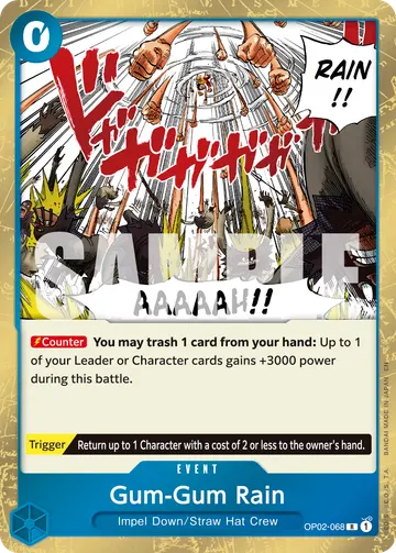 Gum-Gum Rain OP02-068 (Reprint)