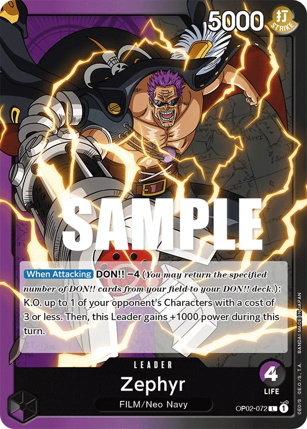 Zephyr OP02-072 – One Piece Card Game Leader