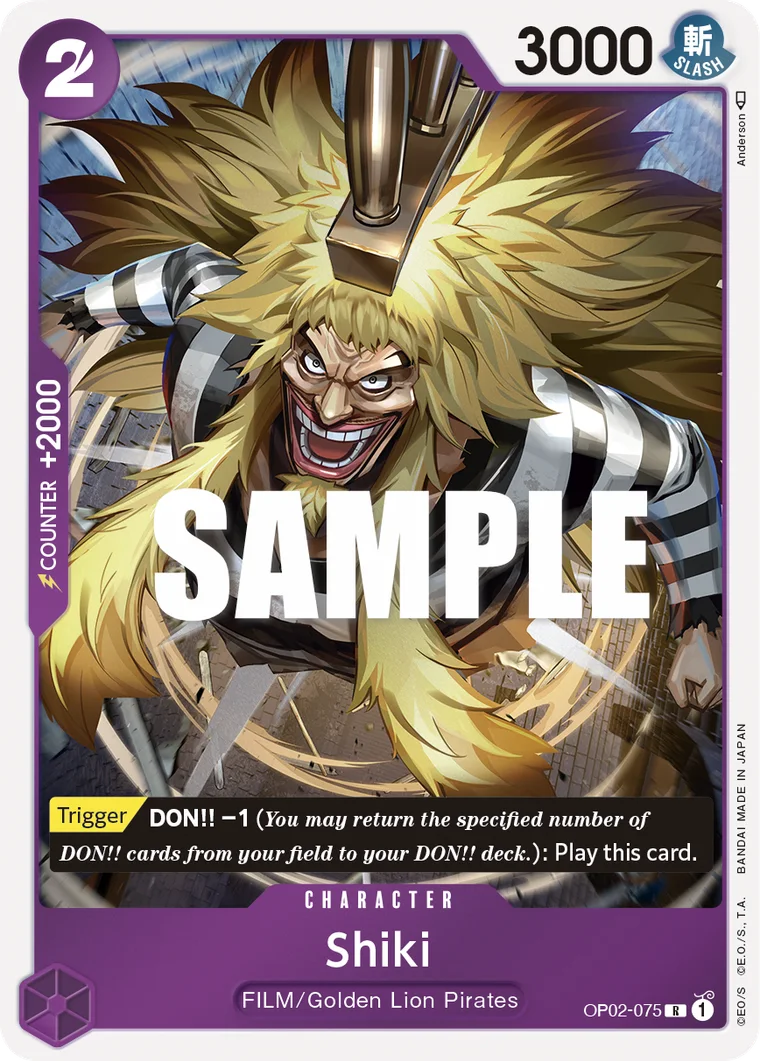 Shiki OP02-075 – One Piece Card Game Character
