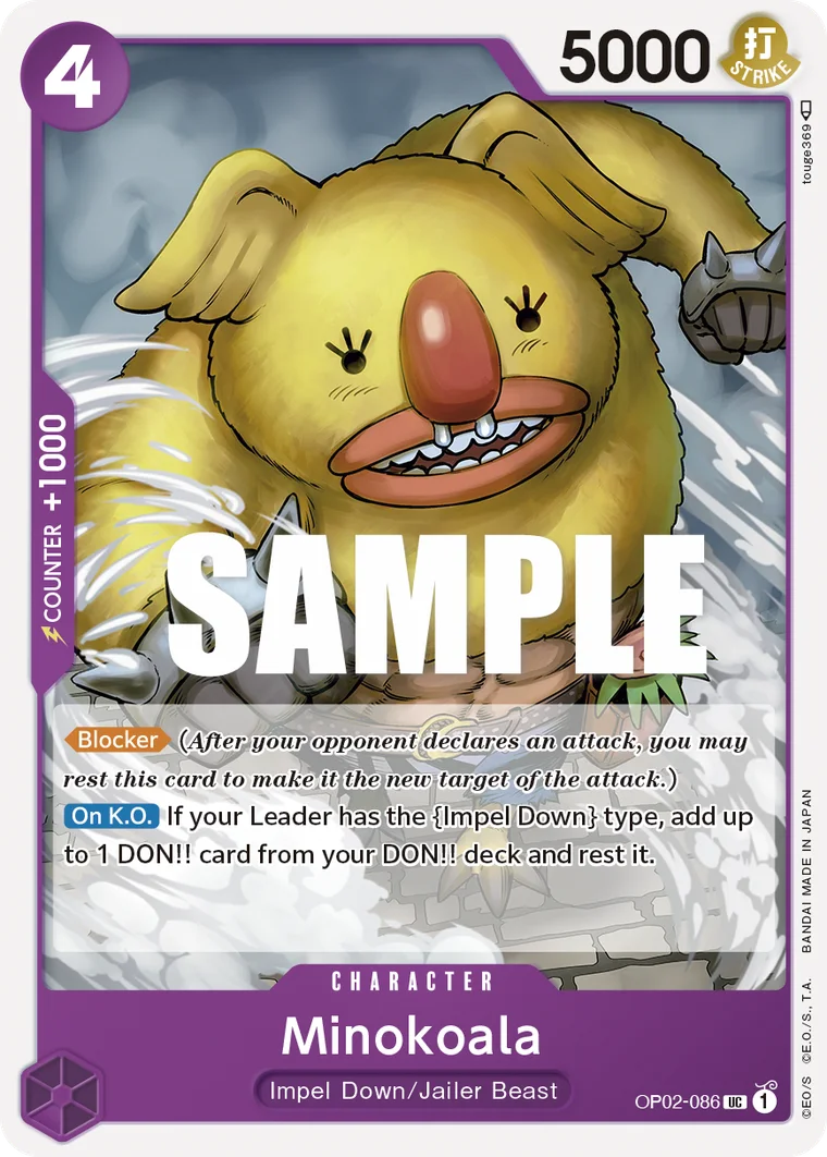 Minokoala OP02-086 – One Piece Card Game Character